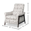 Mallie 32" Chenille Fabric Pushback Reclining Chair - Limbu Slate Multicolour | Fauteuil à inclinaison par poussée Mallie de 32 po en tissu de chenille - ardoise multicolore Limbu