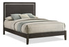 Sable 5pc Bedroom Set with Bed, Dresser & Mirror, Dark Grey - Queen Size | Ensemble de chambre à coucher Sable gris foncé 5 pièces avec lit, commode et miroir - format grand lit