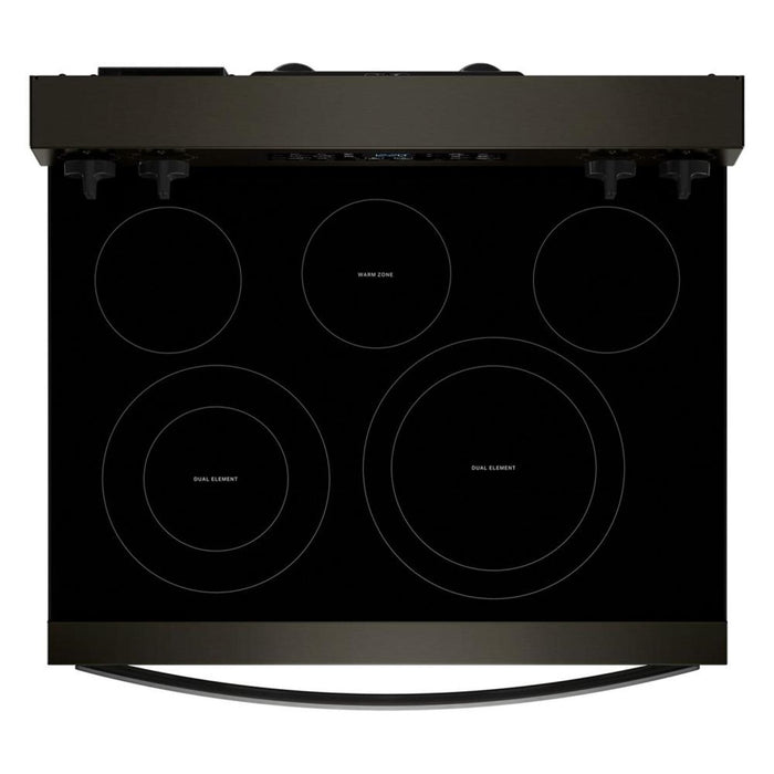 Whirlpool 5.3 Cu. Ft. Electric Range with Air Cooking – Black on Stainless - YWFES5730SV