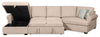 Scott Living Haven 3-Piece Right-Facing Chenille Fabric Cuddler Sleeper Sectional with Storage - Taupe | Sofa-lit sectionnel enveloppant de droite Haven de Scott Living 3 pièces en tissu de chenille avec rangement - taupe