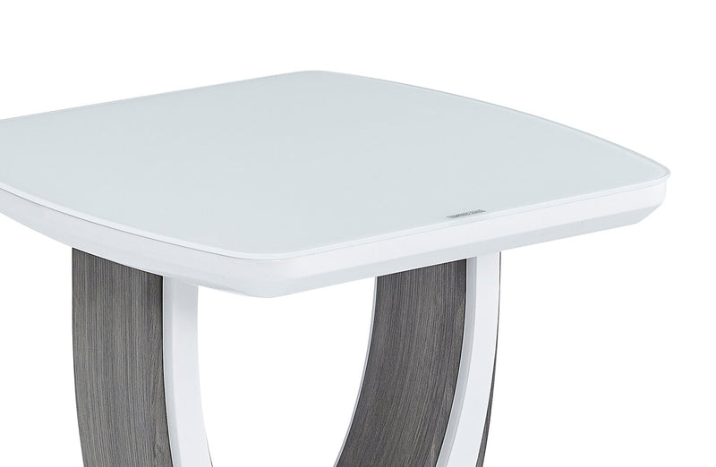 Brimley 21.75\" Modern End Table - White and Grey