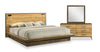Silas 5pc Bedroom Set with Platform Bed, Dresser & Mirror, LED, Rustic Brown - King Size | Ensemble de chambre à coucher Silas 5 pièces brun rustique avec lit plateforme, commode, miroir et éclairage à DEL - format très grand lit