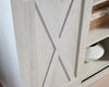 Bristow 31” Accent Cabinet with Shelves and Sliding Barn Door - White Oak | Armoire décorative Bristow de 31 po avec tablettes et porte de grange coulissante - chêne blanc | BRIWHACC