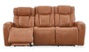 Shaquille O’Neal Home Titan 92" Genuine Leather Power Reclining Sofa with Shaq-o-pedic Comfort – Earth | Sofa à inclinaison électrique Titan de Shaquille O’Neal Home de 92 po en cuir véritable avec confort Shaq-o-pedic -  terre