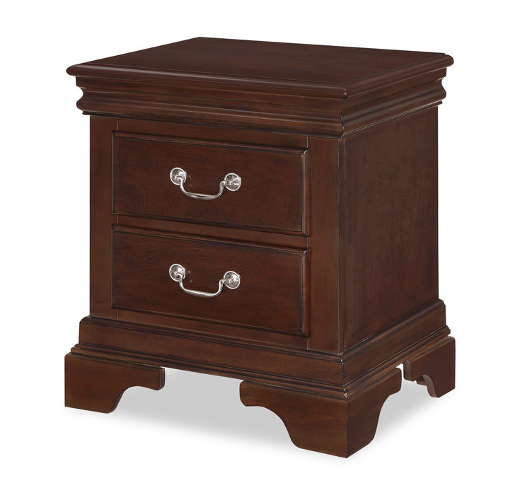 Marco Bedside 2-Drawer Nightstand, 21\"W x 24\"H - Cherry Brown