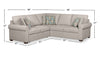 Scott Living Haven 3-Piece Chenille Fabric Sleeper Sectional - Grey | Sofa-lit sectionnel Haven de Scott Living 3 pièces en tissu de chenille - gris
