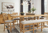 Archer Counter-Height Dining Bench with Fabric Seat, 72"W - Light Brown | Banc de salle à manger Archer de hauteur comptoir avec siège en tissu, 72 po (L) - brun clair