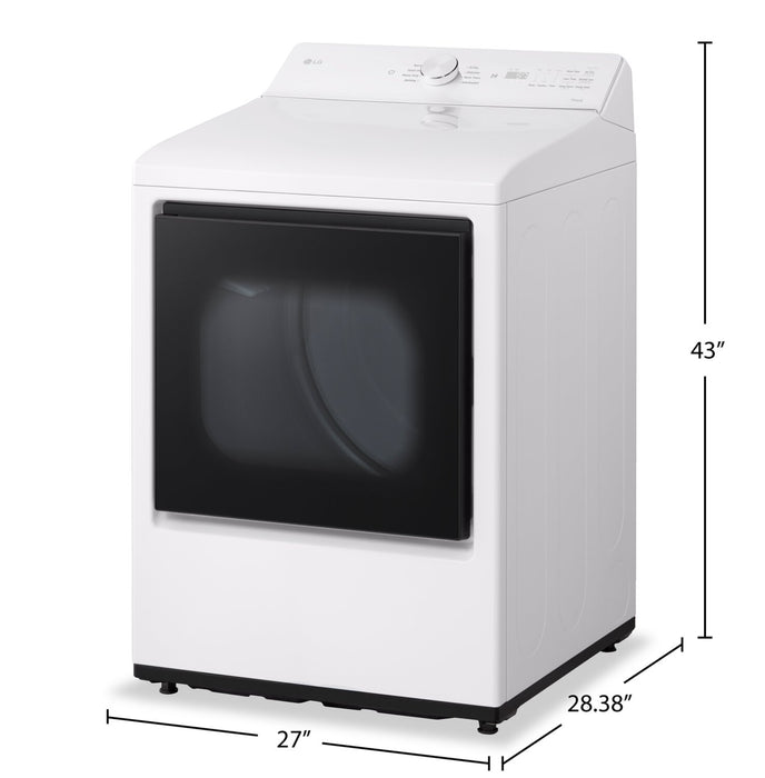 LG 7.3 Cu. Ft. Electric Dryer with AI Sensing and ThinQ® - Alpine White - DLE8200CW