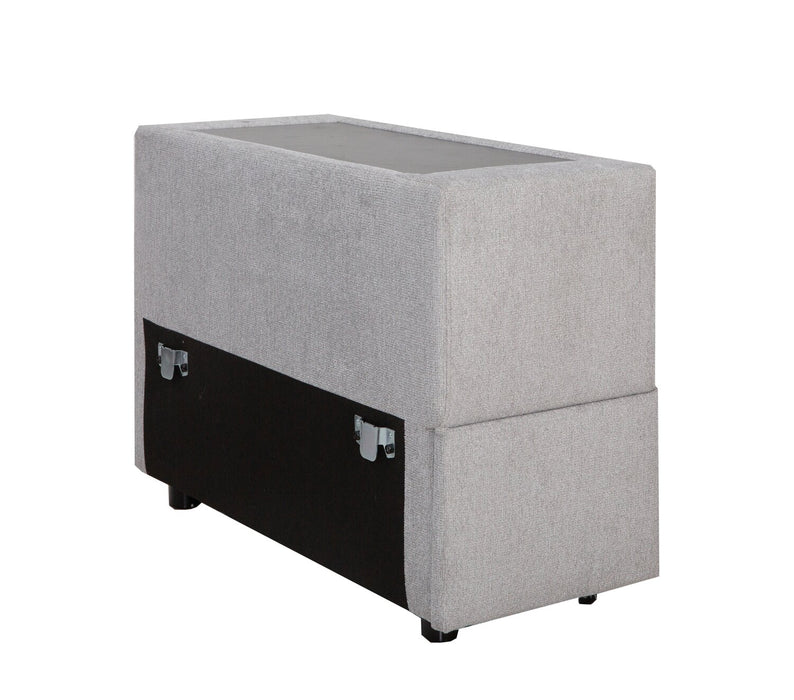 Vault 6-Piece Left-Facing Sectional with Sofa Bed Loveseat, Two Storage Chairs and Storage Chaise - Grey