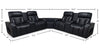 Zen 3-Piece Leather-Look Fabric Power Reclining Sectional with Massage and Two Refrigerator Consoles - Black | Sofa sectionnel à inclinaison électrique Zen 3 pièces en tissu d’apparence cuir avec massage et 2 consoles à compartiment réfrigéré - noir