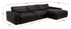 Sedona 3-Piece Genuine Leather Right-Facing Modular Sectional - Chocolate | Sofa sectionnel modulaire de droite Sedona 3 pièces en cuir véritable - chocolat