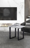 Serena 21.75" Modern End Table - White & Black with Marble Look | Table de bout moderne Serena de 21,75 po - blanche et noire avec imitation de marbre
