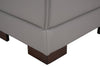 Citadel 28" Top-Grain Genuine Leather Ottoman with Wood Legs - Grey | Pouf Citadel de 28 po en cuir véritable de qualité supérieure avec pattes en bois - gris