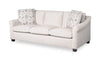 Mallie 84" Chenille Fabric Sofa with Rolled Arms and Wood Legs - Shell White | Sofa Mallie de 84 po en tissu de chenille avec accoudoirs enroulés et pattes en bois - blanc coquillage