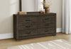 Ethan Bedroom 6-Drawer Dresser, 59"W x 34"H - Rustic Brown | Commode de chambre à coucher Ethan de 59 po (L) x 34 po (H) à 6 tiroirs - brun rustique