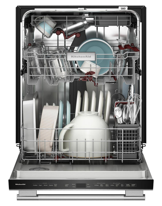 KitchenAid 24\" 44 dBA Dishwasher with 360° Max Jets™ Third Rack - PrintShield™ Stainless - KDTS724SPS