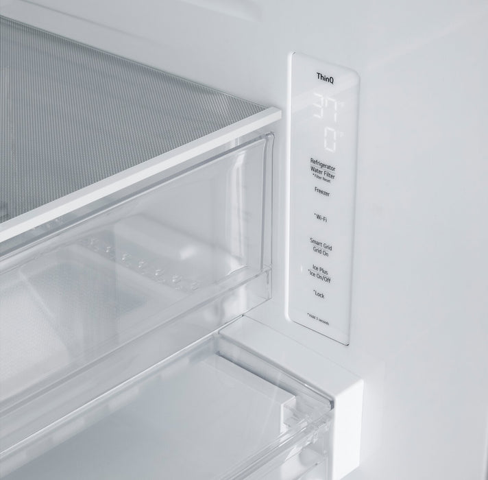 LG 33\" 20 Cu. Ft. French-Door Counter-Depth MAX™ Refrigerator - Smudge Proof Stainless Steel - LF20C6330S