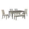 Cove Dining Table with Storage Drawers, Melamine, 66"W - Grey | Table salle à manger Cove de 66 po (L) en mélamine avec tiroirs de rangement - grise