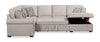Scott Living Haven 4-Piece Right-Facing Chenille Fabric Sleeper Sectional with Storage Chaise - Grey | Sofa-lit sectionnel de droite Haven de Scott Living 4 pièces en tissu de chenille avec fauteuil long de rangement - gris