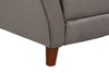 Natalie 32.5" Top-Grain Genuine Leather Pushback Reclining Chair with Wood Legs - Grey | Fauteuil à inclinaison par poussée Natalie de 32,5 po en cuir véritable de qualité supérieure avec pattes en bois - gris