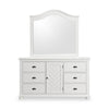 Ella 5pc Bedroom Set with Panel Bed, Dresser & Mirror, White  - Queen Size | Ensemble de chambre à coucher Ella 5 pièces blanc avec lit à panneaux, commode et miroir - format grand lit
