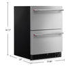 KitchenAid 24" 5.7 Cu. Ft. Undercounter Double-Drawer Refrigerator/Freezer – Stainless Steel - KUCT524SSB | Tiroir réfrigérateur-congélateur double KitchenAid de 5,7 pi³ et de 24 po sous le comptoir - acier inoxydable - KUCT524SSB