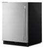 KitchenAid 24" Panel-Ready Undercounter Refrigerator – Black and Stainless Steel - KURL124SSB | Réfrigérateur KitchenAid de 24 po sous le comptoir à panneau personnalisable - noir et acier inoxydable - KURL124SSB