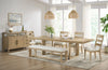 Aspen Dining Chair with Fabric Seat, Slat-Back - Natural | Chaise de salle à manger Aspen avec siège en tissu, dossier à lattes - naturelle