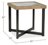 Marina 25” Contemporary End Table with Stone Tile - Natural | Table de bout contemporaine Marina de 25 po avec carreau en pierre - naturelle