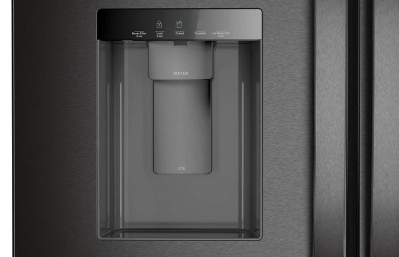 Whirlpool 36\" 30 Cu. Ft. French-Door Refrigerator with Ice and Water - Black Stainless Steel - WRFF3536SV