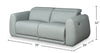 Gianna 76" Genuine Leather Power Reclining Sofa with Power Headrests and USB Ports - Spa Blue | Sofa à inclinaison électrique Gianna de 76 po en cuir véritable avec appuie-têtes électriques et ports USB - bleu spa