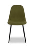 Joss Dining Chair with Polyester Fabric, Metal - Green | Chaise de salle à manger Joss en tissu de polyester et en métal - verte