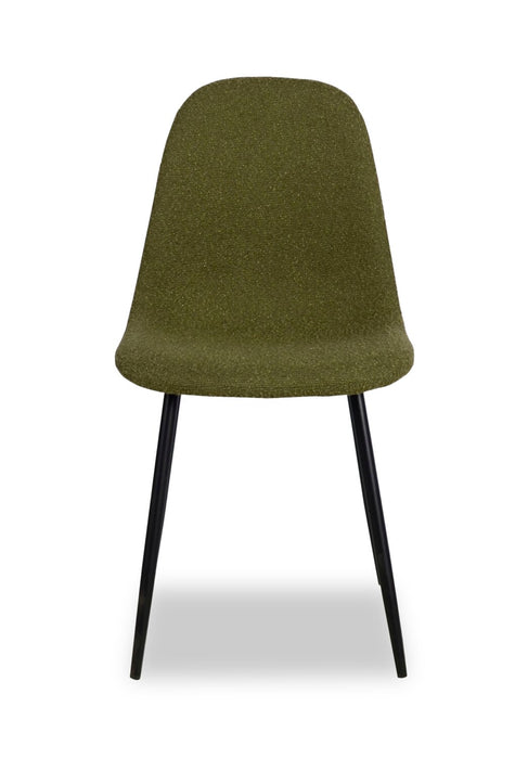 Joss Dining Chair with Polyester Fabric, Metal - Green