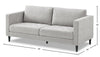 Metro 78" Fabric Sofa with Tufted Seat Cushions and Reversible Back Cushions - Neutral | Sofa Metro de 78 po en tissu avec coussins de siège capitonnés et coussins de dossier réversibles - neutre