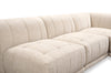 Kort & Co. Oaklyn Modular 5-Piece Fabric Armless Sectional with Tufted Seat Cushions - Beige | Sofa sectionnel modulaire sans accoudoirs Oaklyn de Kort & Co. 5 pièces en tissu avec coussins de siège capitonnés - beige