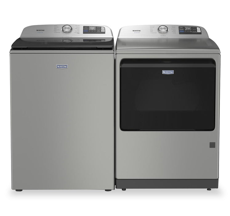 Maytag 6.0 Cu. Ft. Pet Pro Top-Load Washer and 7.4 Cu. Ft. Gas Dryer- Radiant Silver - MATL72GS 