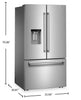 Maytag 36" 30 Cu. Ft. French Door Refrigerator - Stainless Steel - MRFF5336TZ | Réfrigérateur Maytag de 30 pi³ à portes françaises de 36 po – acier inoxydable – MRFF5336TZ