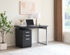 Oscar 47" Reversible Office Desk with Storage – Matte Black | Bureau réversible Oscar de 47 po avec rangement - noir mat