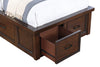 Sonoma Platform Storage Bed with Headboard & Frame, Mango Brown - Twin Size | Lit plateforme de rangement Sonoma avec tête de lit et cadre de lit, brun manguier - format très lit simple