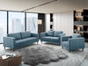 Metro 57" Fabric Loveseat with Tufted Seat Cushions and Reversible Back Cushions - Denim Blue | Causeuse Metro de 57 po en tissu avec coussins de siège capitonnés et coussins de dossier réversibles - bleu denim