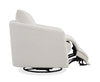 Cindy Crawford Home Aspen 33.5" Fabric Swivel Power Reclining Chair with Power Footrest - Alabaster | Fauteuil pivotant à inclinaison électrique Aspen de Cindy Crawford Home de 33,5 po en tissu avec repose-pieds électrique - albâtre