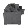 Made in Canada Legend 2-Piece Right-Facing Chenille Fabric Cuddler Sleeper Sectional - Pepper Grey | Sofa-lit sectionnel enveloppant de droite Legend 2 pièces fabriqué au Canada en tissu de chenille - gris poivre