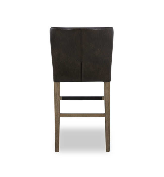 Arlo Counter-Height Stool with Vegan Leather Fabric, 26\"H - Bison Brown