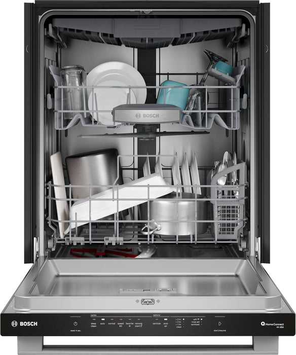Bosch 500 Series 24'' 44 dBA Built-In Dishwasher Anti-Fingerprint Brushed Steel - SHX65DM5N