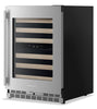 Kitchenaid® 24" Undercounter Wine Cellar with Full-Extension Wood-Front Racks - Stainless Steel - KUWR524SPS | Cellier à vin KitchenAid de 24 po sous le comptoir avec grilles à extension complète à devant en bois - acier inoxydable - KUWR524SPS
