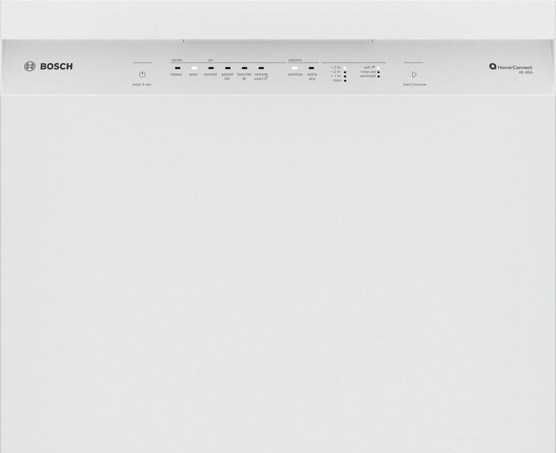 Bosch 100 Series 24\" 48 dBA Smart Dishwasher with PrecisionWash® - White - SHE41CM2N