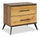 Silas Bedside 2-Drawer Nightstand, 26"W x 23.9"H - Rustic Brown