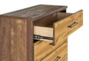 Silas Bedroom Chest of Drawers, 5-Drawer, 33"W x 47.5"H - Rustic Brown | Commode verticale de chambre à coucher Silas de 33 po (L) x 47,5 po (H) à 5 tiroirs - brun rustique