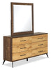 Silas Bedroom 6-Drawer Dresser, 64"W x 33.4"H - Rustic Brown | Commode de chambre à coucher Silas de 64 po (L) x 33,4 po (H) à 6 tiroirs - brun rustique