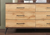 Silas Bedroom 6-Drawer Dresser, 64"W x 33.4"H - Rustic Brown | Commode de chambre à coucher Silas de 64 po (L) x 33,4 po (H) à 6 tiroirs - brun rustique
